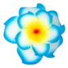 Small Double Plumeria Clip: Blue -Fashion Jewelry Store 16080 OluOlu DoubleSmall Blue 26217.1668558282