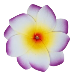 Medium Double Plumeria Clip: Purple