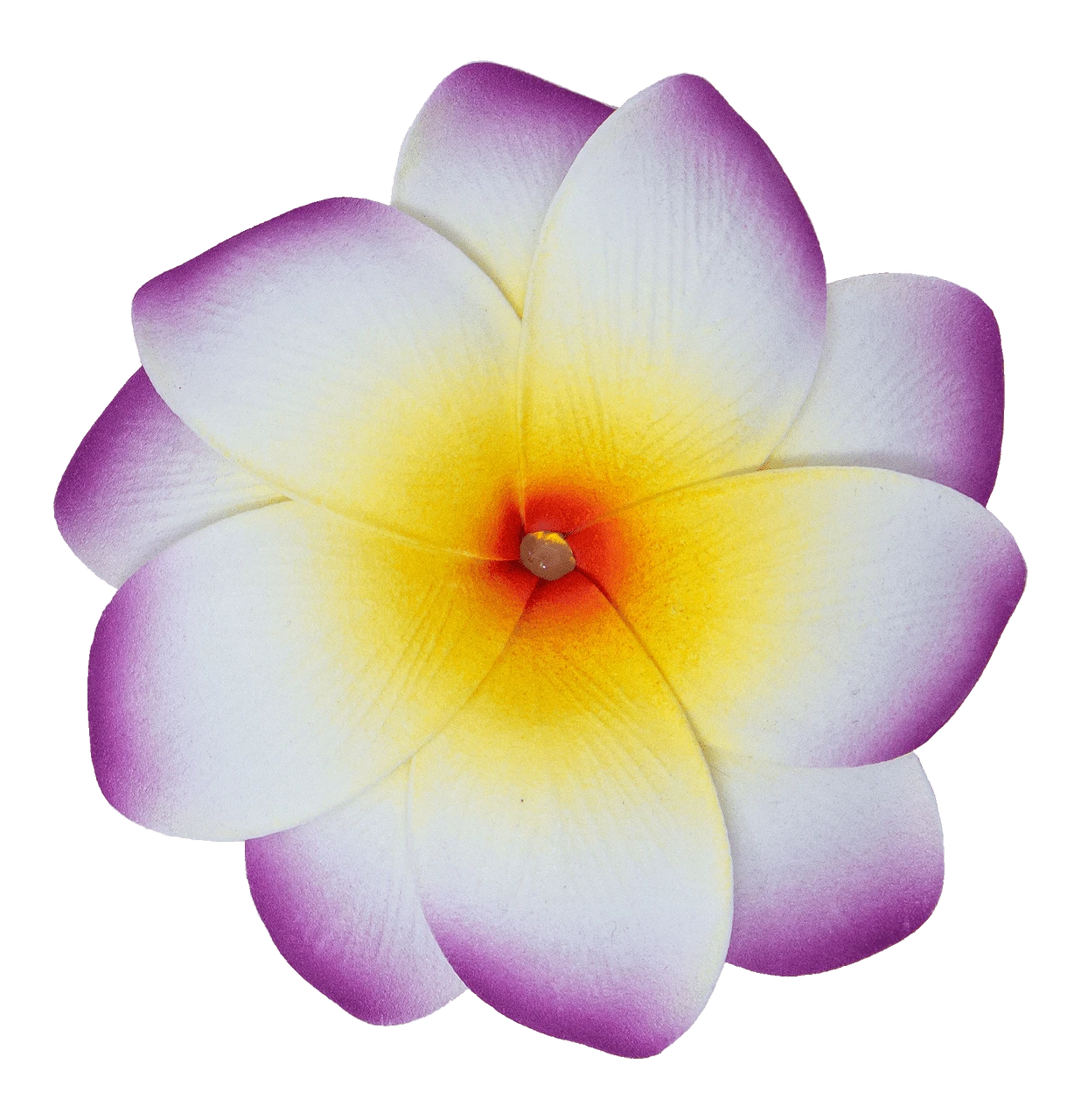 Medium Double Plumeria Clip: Purple