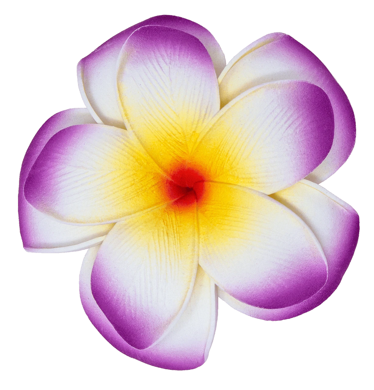 Large Double Plumeria Clip: Purple