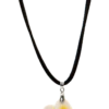 Plumeria Pendant On Corded Necklace: White -Fashion Jewelry Store 74263 OluOluPP CordedNecklace White 56880.1669150480