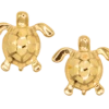 Moana Collection Gold Earring Stud: Solid Sea Turtle -Fashion Jewelry Store MoanaCollection EarringStud Turtle Gold 02782.1698376240