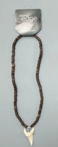 Island Edge® Beaded Necklace - Shark Tooth Brown