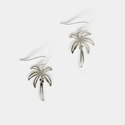 Liv-N-Aloha® Silver Palm Tree Earrings