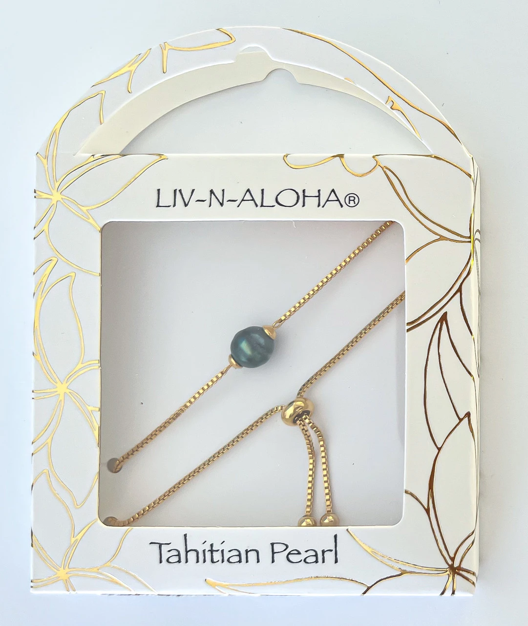 Tahitian Pearl Gold Slider Bracelet 5 Tahitian Pearl Gold Slider Bracelet - Image 3