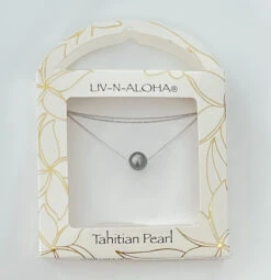 Tahitian Pearl Float Sterling Silver Chain Necklace 7 Tahitian Pearl Float Sterling Silver Chain Necklace -Fashion Jewelry Store TASNKFL 4 93134.1664337461