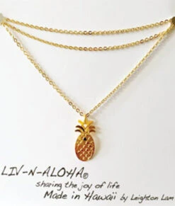Liv-N-Aloha® Gold Pineapple Necklace