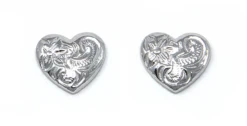 Moana Collection Sterling Silver Earring Stud: Heart