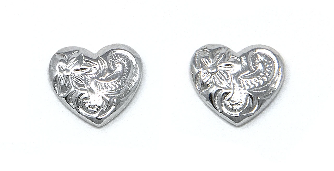 Moana Collection Sterling Silver Earring Stud: Heart 3 Moana Collection Sterling Silver Earring Stud: Heart