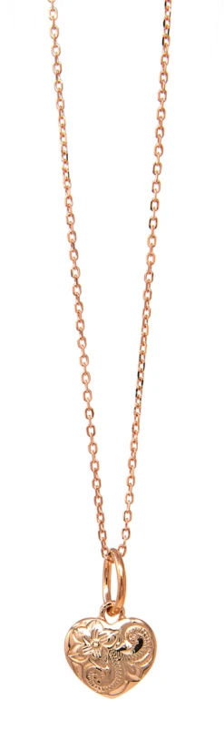 Moana Collection Rose Gold Necklace Pendant: Heart