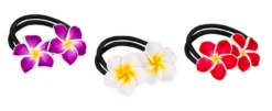 Clay Plumeria Flower Hair Ties By Olu Olu