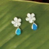 Island Opals® Plumeria Opal Drop Earrings 2 Island Opals® Plumeria Opal Drop Earrings -Fashion Jewelry Store opal plumeria earring 2 41535.1592432674